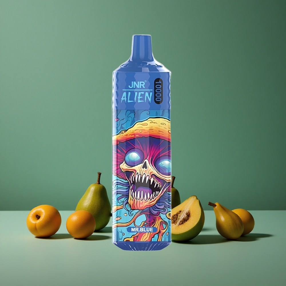 Blå JNR Alien 10000 Pust 850mAh Batterikapacitet 20ml E-væske Denmark vape