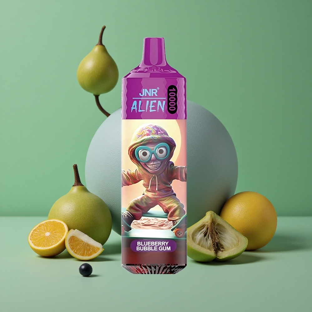 Blåbær Bubble Gum JNR Alien 10000 Pust 850mAh Batterikapacitet Type-C Hurtigopladning Denmark vape