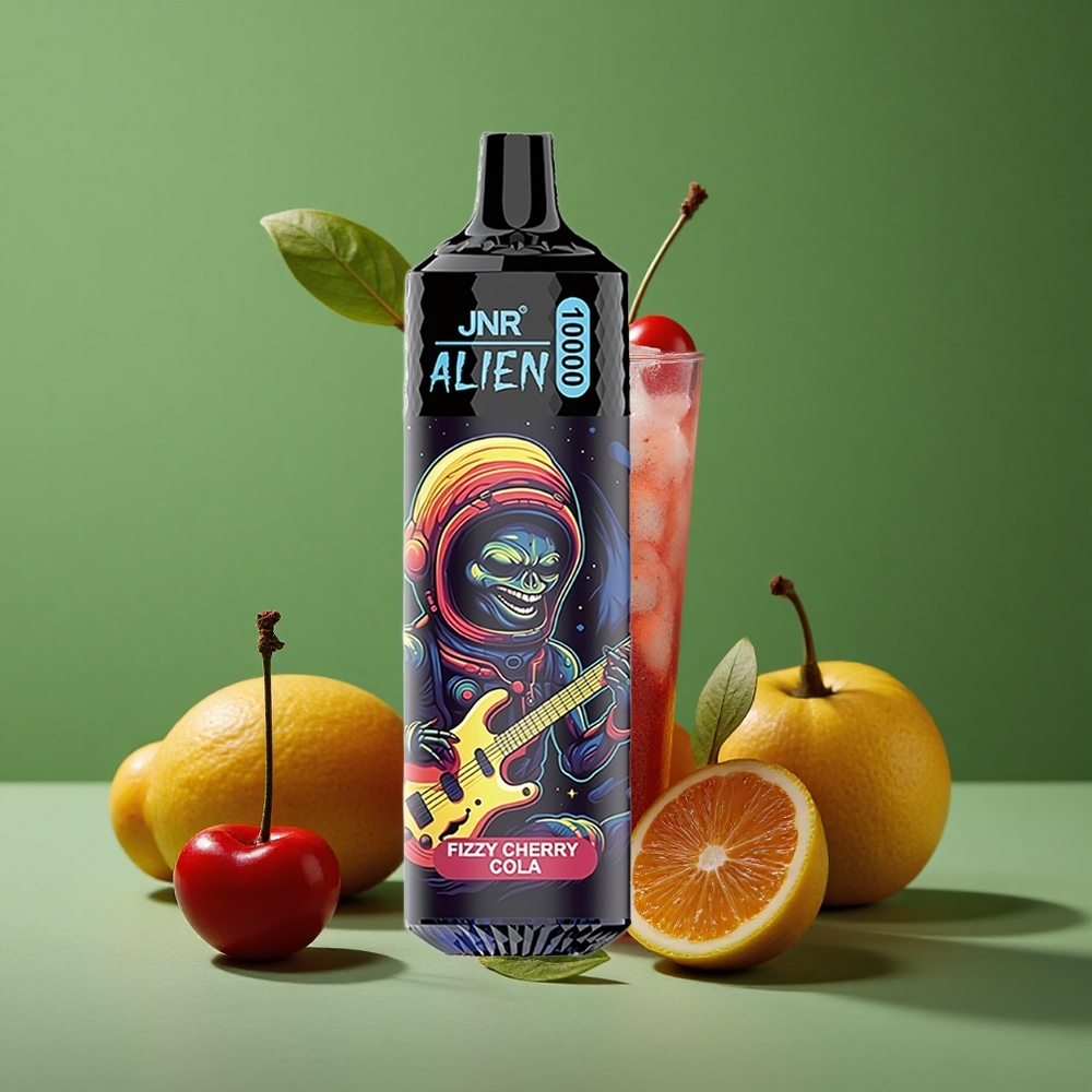 Frisk Kirsebær Cola JNR Alien 10000 Pust 850mAh Batterikapacitet 20ml E-væske Denmark vape