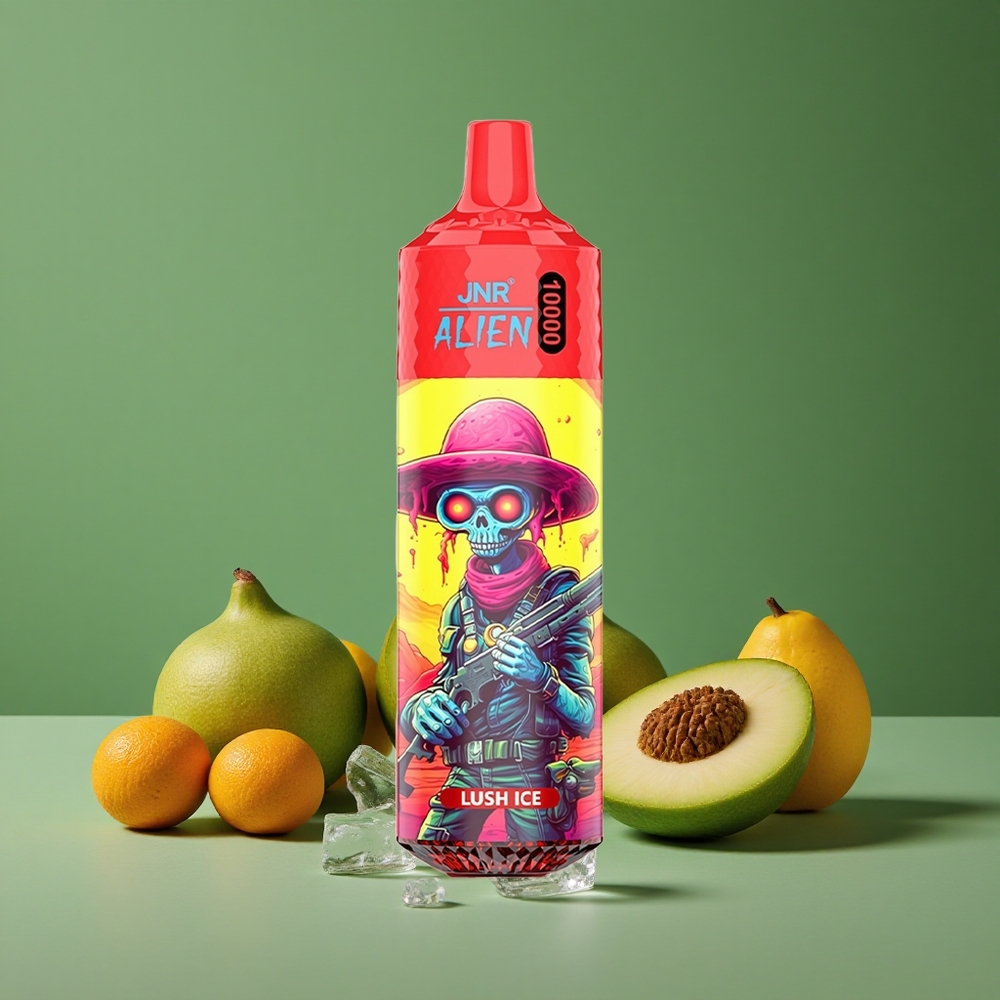 Lys Is JNR Alien 10000 Pust 850mAh Batterikapacitet Type-C Hurtigopladning Denmark vape