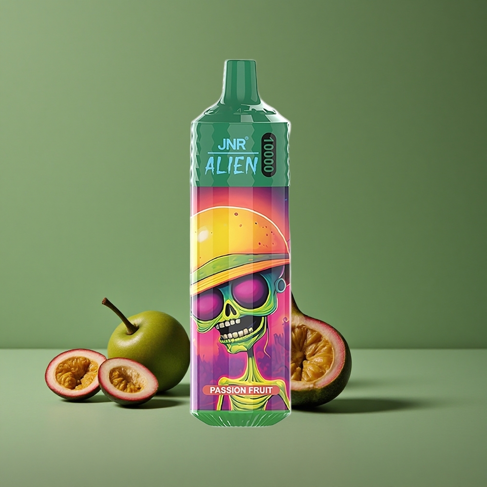 Passionsfrugt JNR Alien 10000 Pust 850mAh Batterikapacitet 20ml E-liquid Denmark vape