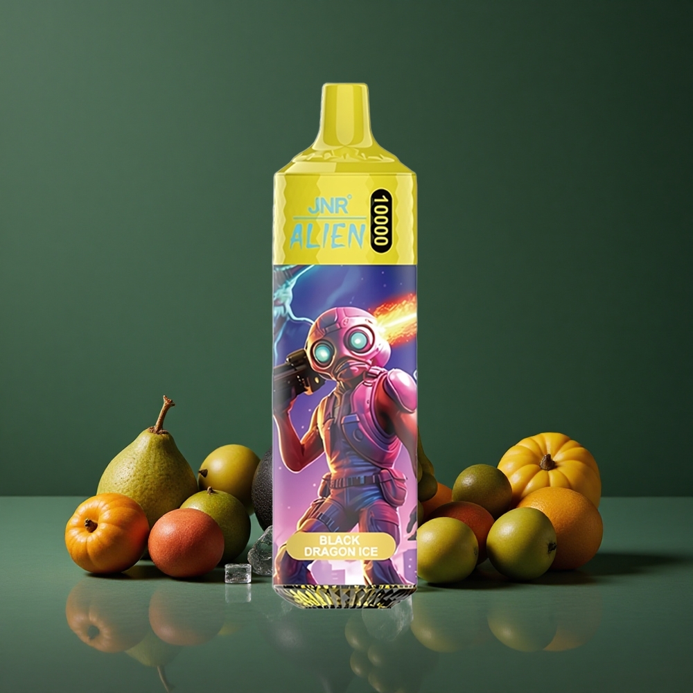 Sort Drage Is JNR Alien 10000 Pust 850mAh Batterikapacitet 20ml E-væske Denmark vape