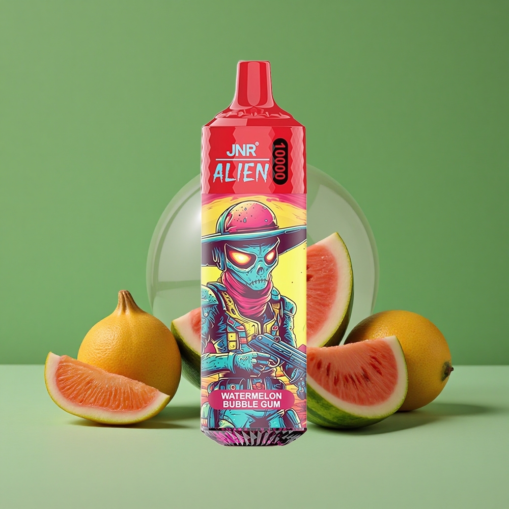 Vandmelon Bubblegum JNR Alien 10000 Pust 850mAh Batterikapacitet 20ml E-væske Denmark vape