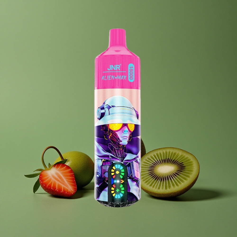 Jordbær Kiwi JNR Alien Max 18000 Pust Smart LED Display 28ml E-liquid Denmark vape
