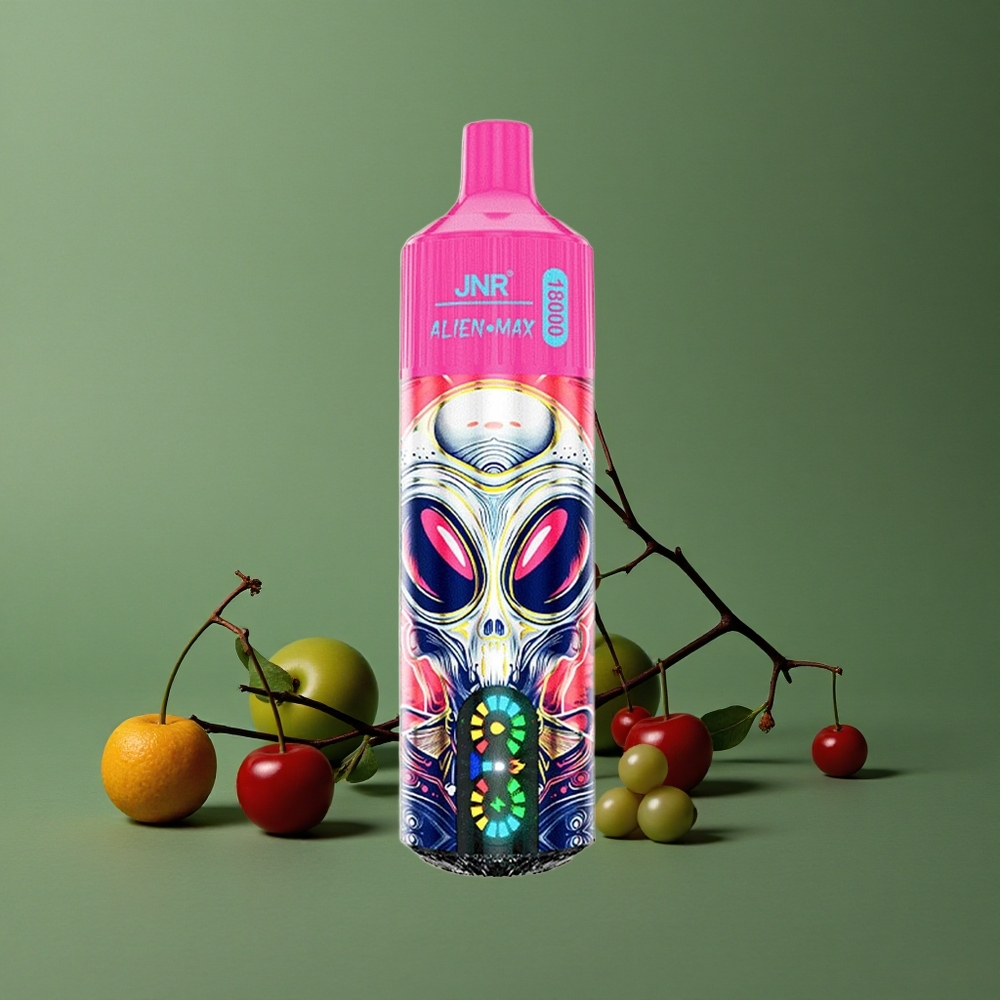 Kirsebær Bær JNR Alien Max 18000 Pust Smart LED Display 28ml E-liquid Denmark vape