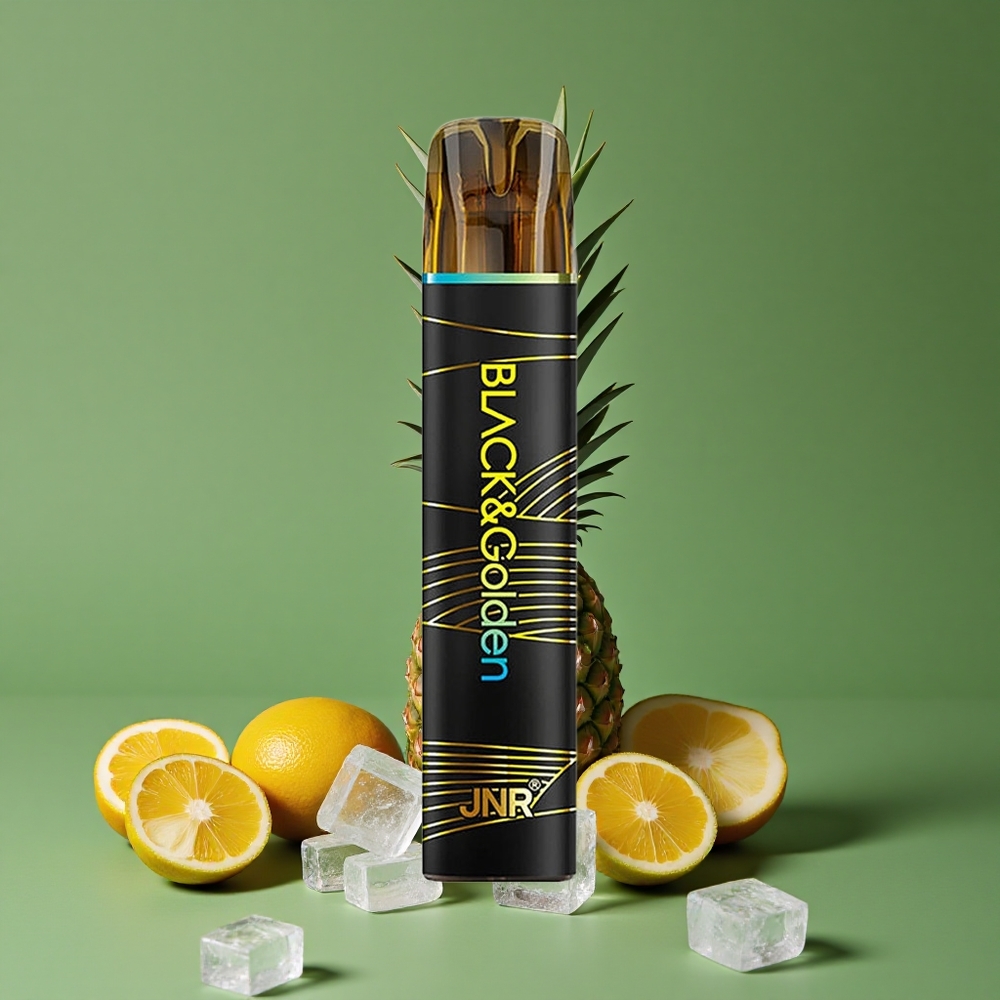 Ananas Is JNR Black&Golden 800 Pust 550mAh Batterikapacitet Denmark vape