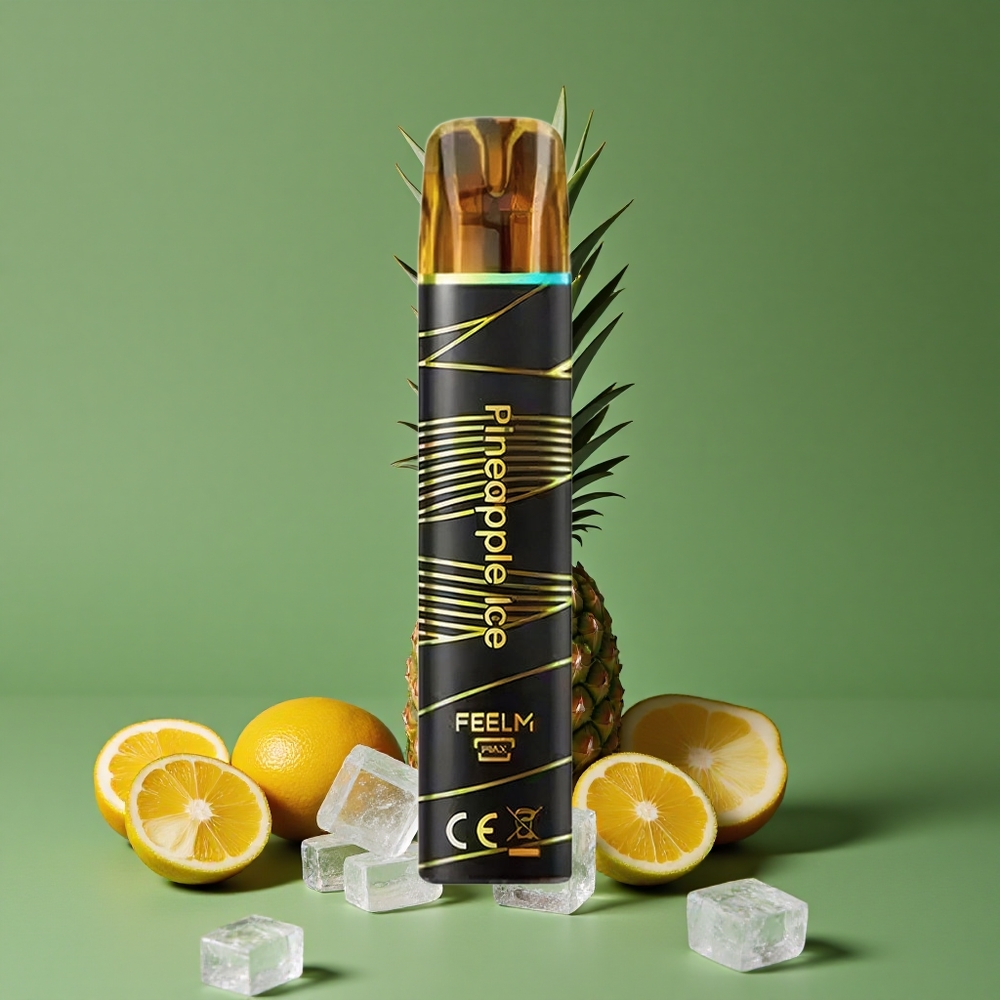 Ananas Is JNR Black&Golden 800 Pust 550mAh Batterikapacitet Denmark vape