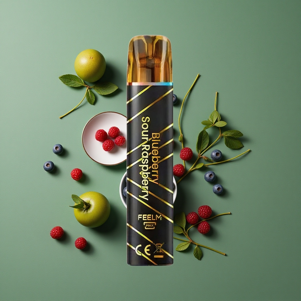 Blåbær Sur Hindbær JNR Black&Golden 800 Pust 550mAh Batterikapacitet Denmark vape