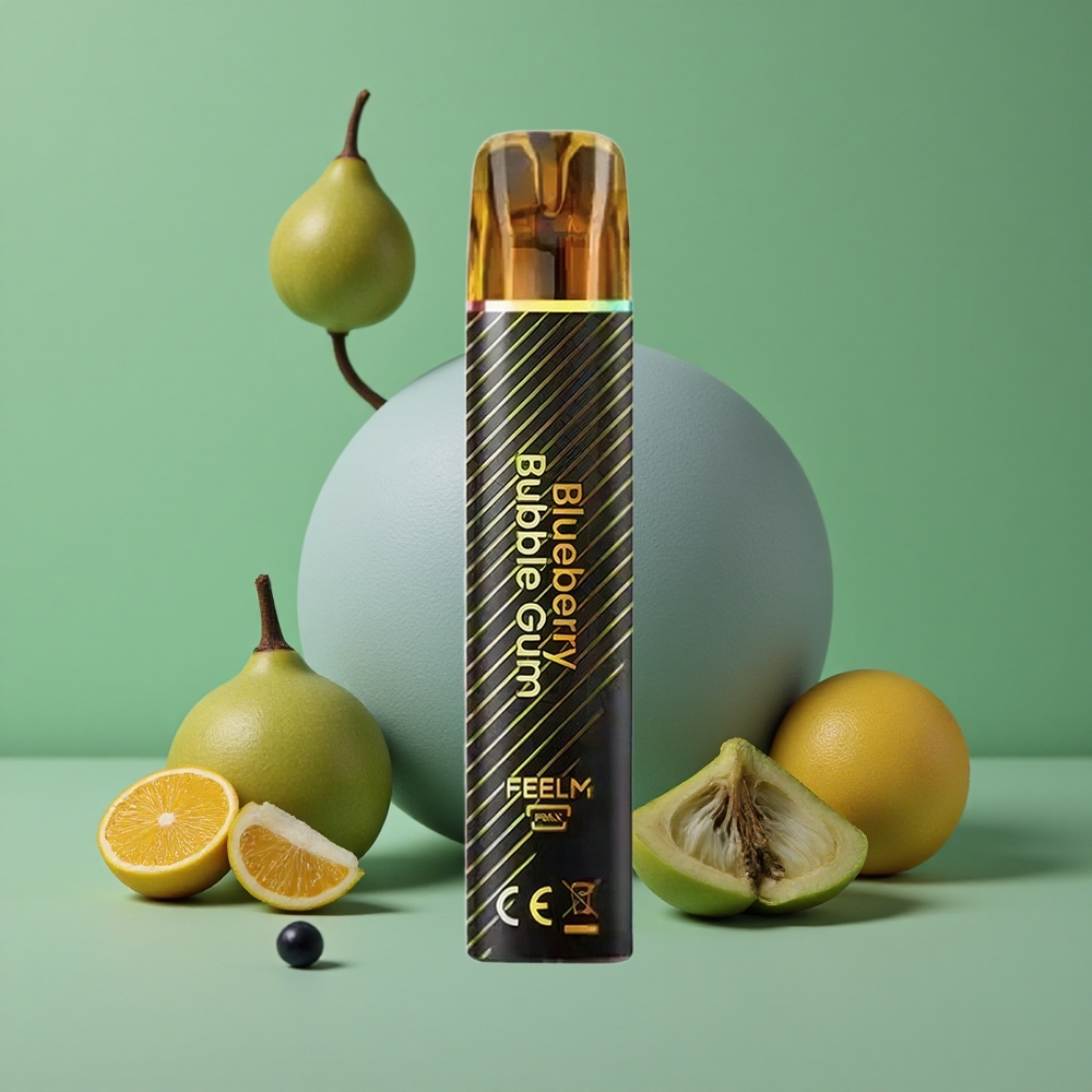 Blåbær Tyggegummi JNR Black&Golden 800 Pust 550mAh Batterikapacitet Denmark vape
