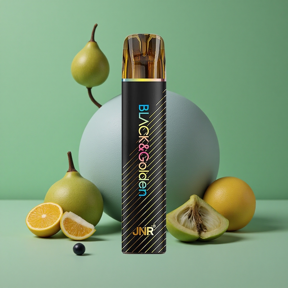 Blåbær Tyggegummi JNR Black&Golden 800 Pust 550mAh Batterikapacitet Denmark vape