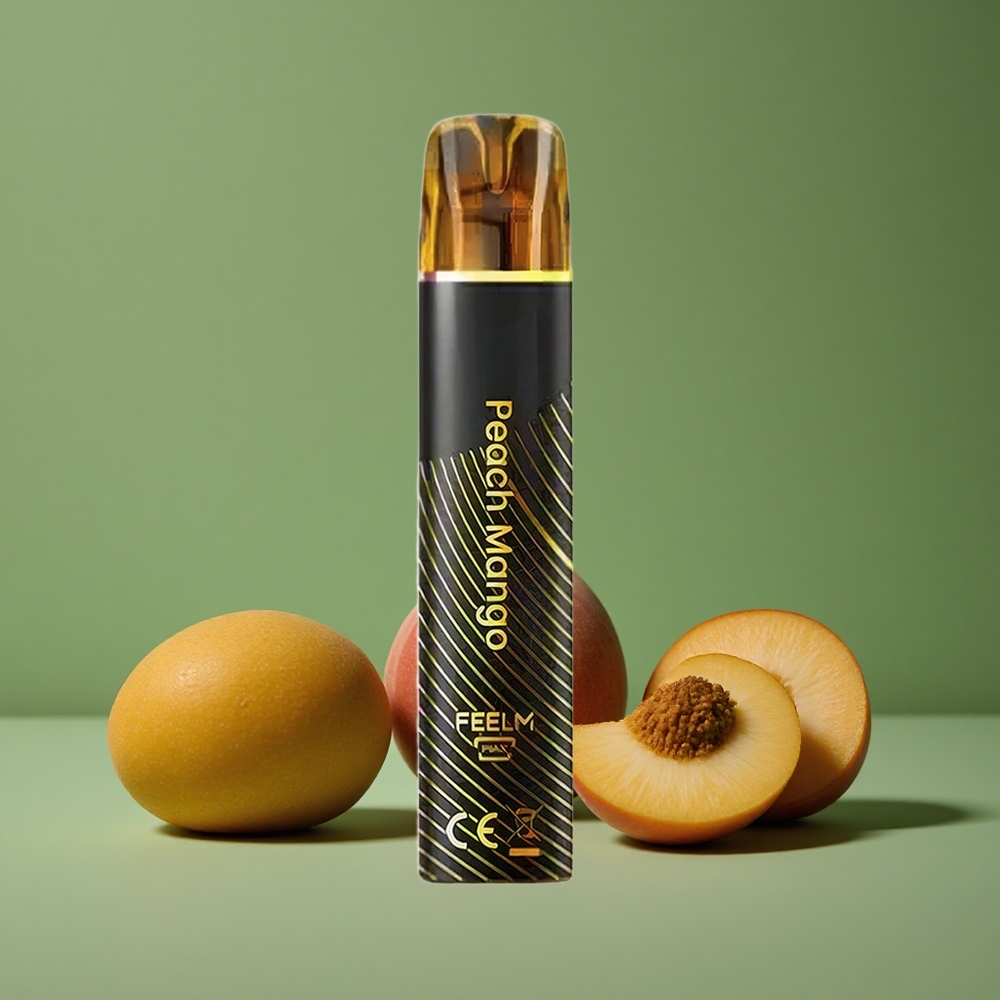 Fersken Mango JNR Black&Golden 800 Pust 2ml E-Væskekapacitet Denmark vape