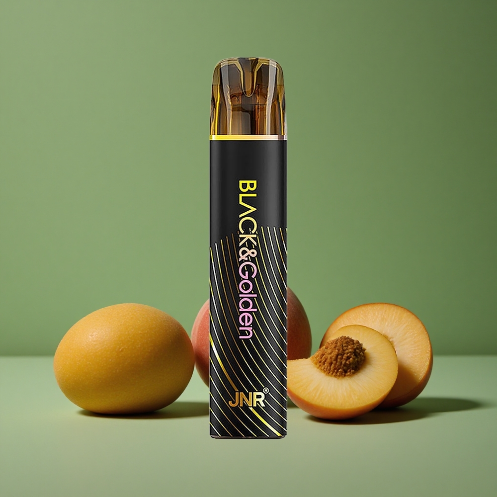 Fersken Mango JNR Black&Golden 800 Pust 2ml E-Væskekapacitet Denmark vape