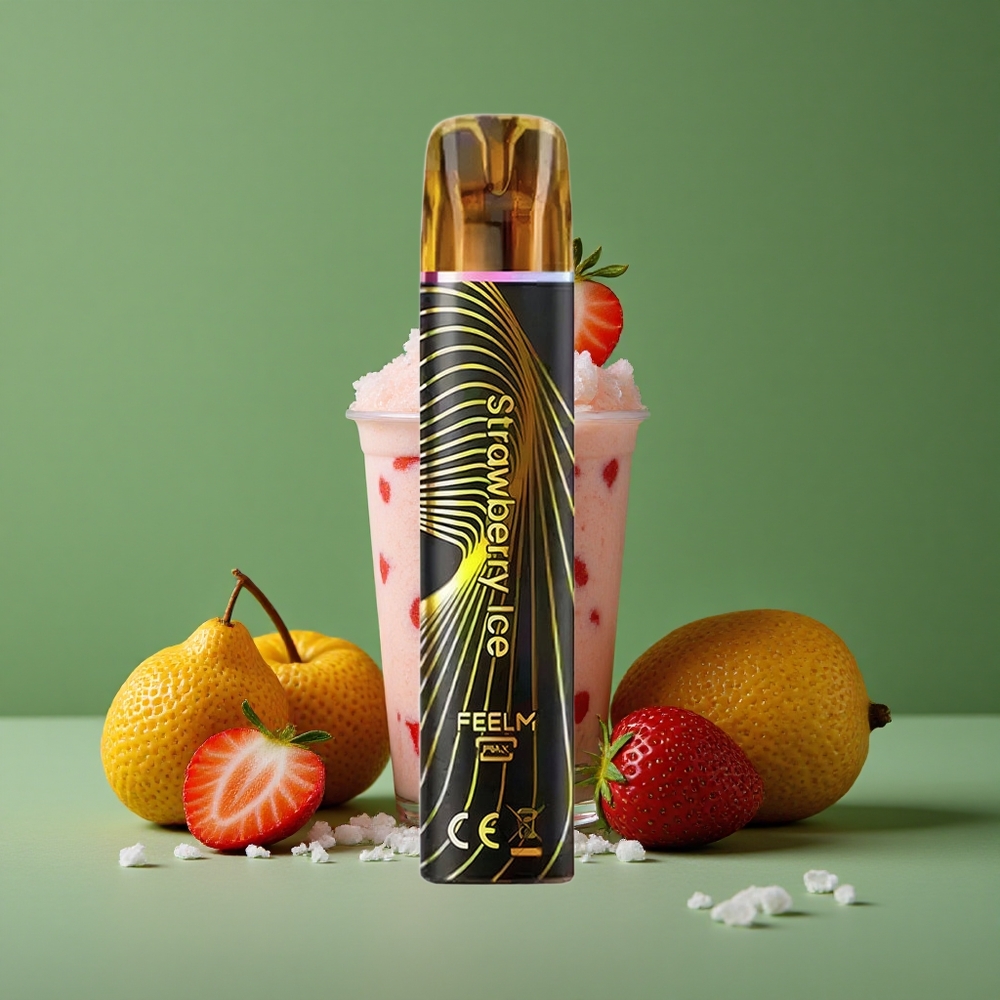 Jordbær Is JNR Black&Golden 800 Pust 550mAh Batterikapacitet Denmark vape