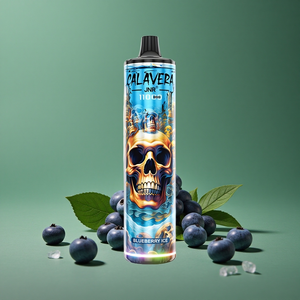 Blåbær Is JNR Calavera 11000 Pust 850 mAh Batterikapacitet 21ml E-Liquid Kapacitet Denmark vape