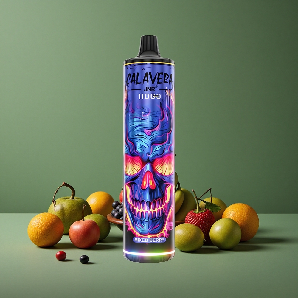 Blandet Bær JNR Calavera 11000 Pust 21ml E-Væske Kapacitet 850 mAh Batteri Kapacitet Denmark vape