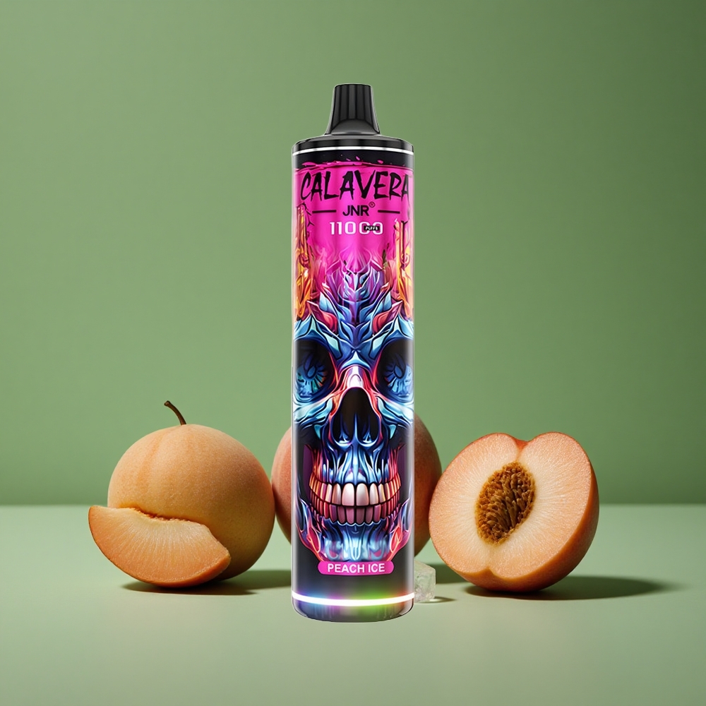 Fersken Is JNR Calavera 11000 Pust 850 mAh Batterikapacitet 21ml E-Liquid Kapacitet Denmark vape