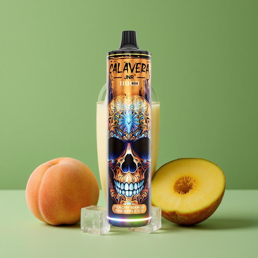 Fersken Mango Ananas Is JNR Calavera 11000 Pust 21ml E-Væskekapacitet 850 mAh Batterikapacitet Denmark vape