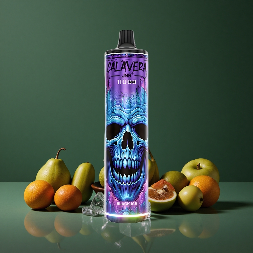 Sort Is JNR Calavera 11000 Pust 21ml E-Væske Kapacitet 850 mAh Batteri Kapacitet Denmark vape