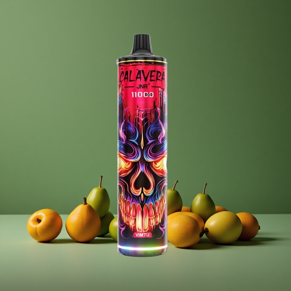 Vimtu JNR Calavera 11000 Pust Engangs Vape Type-C ladningstilslutning 850 mAh batterikapacitet 21 ml e-væskekapacitet Denmark vape