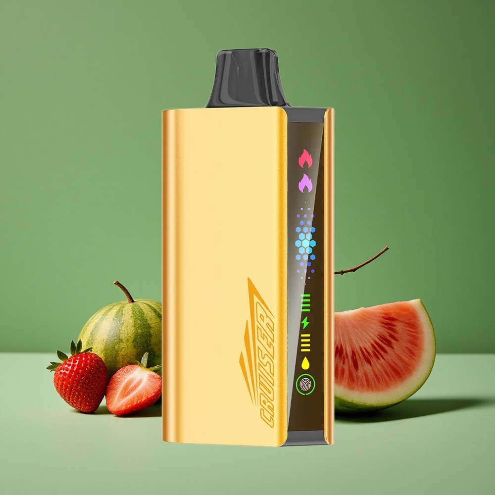 Jordbær Kokos Vandmelon JNR Cruiser 12000 Pust Indbygget 3500 mAh Batteri Full-Metal Aluminiumkrop Denmark vape