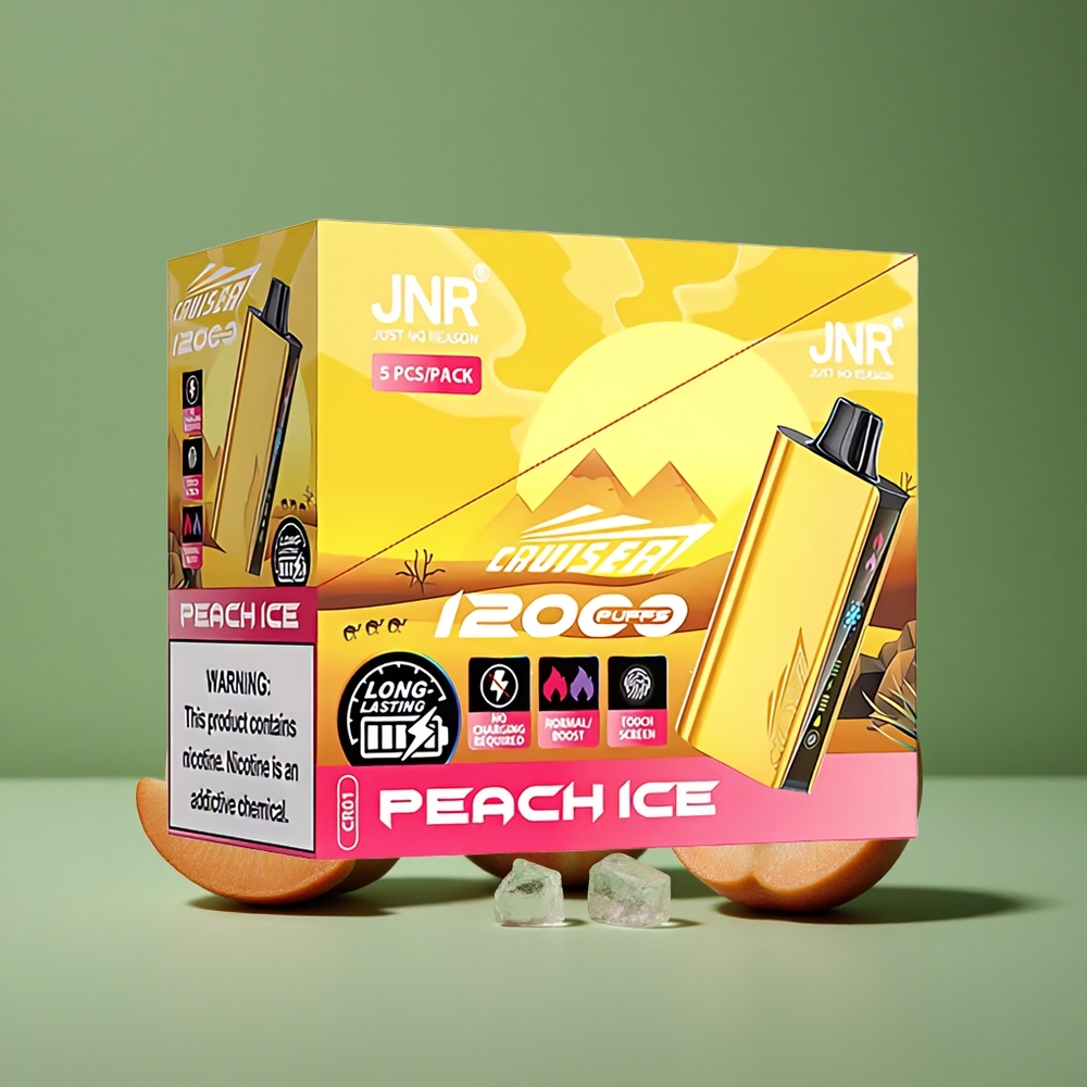 Peach Is (Peach Ice) JNR Cruiser 12000 Pust Ingen Opladning 25ml E-væske Denmark vape