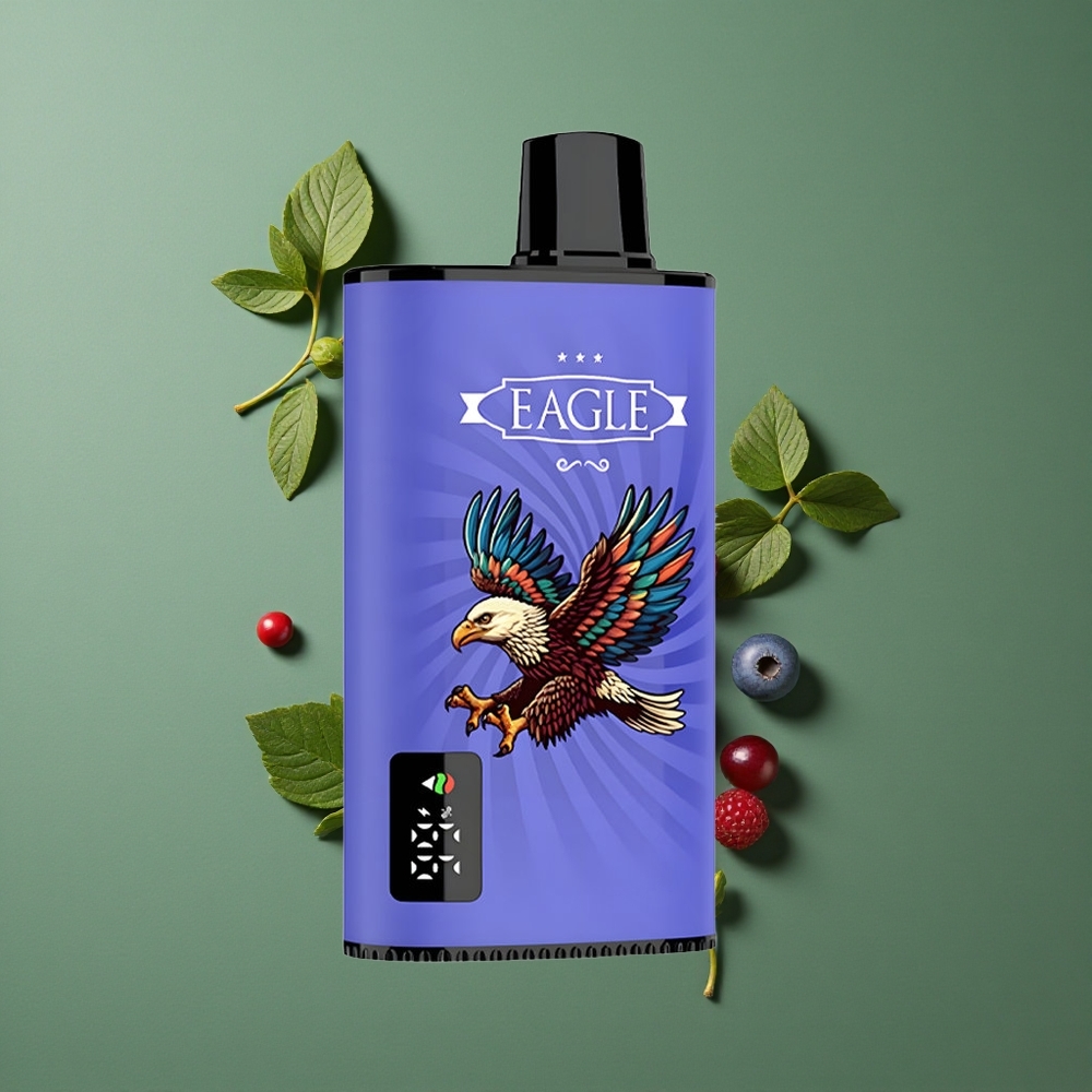 Blåbær Hindbær Kirsebær JNR EAGLE Smart 23000 Pust Digital Skærm 25ml e-Liquid Kapacitet Denmark vape