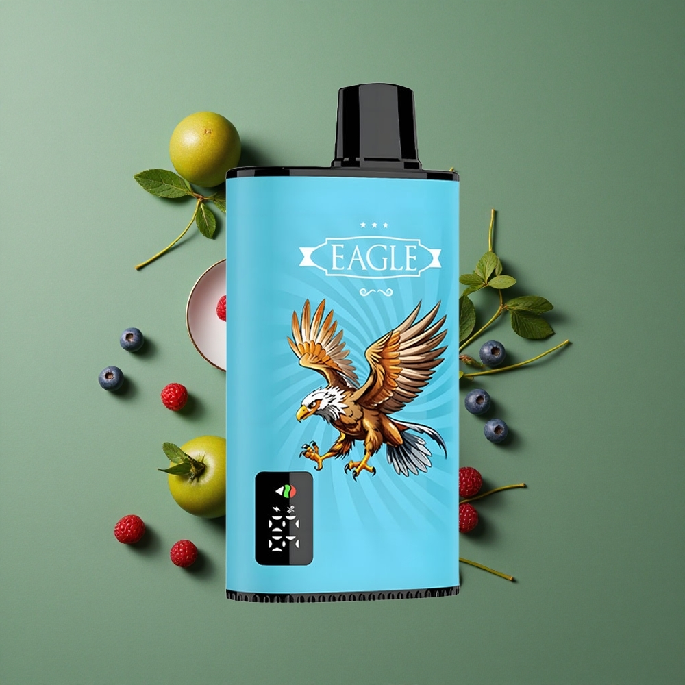 Blåbær Sur Hindbær JNR EAGLE Smart 23000 Pust Digital Skærm 25ml e-Væske Kapacitet Denmark vape