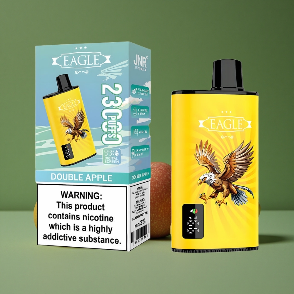 Dobbelt Æble JNR EAGLE Smart 23000 Pust 25ml e-Væske Kapacitet 750mAh Batteri Kapacitet Denmark vape