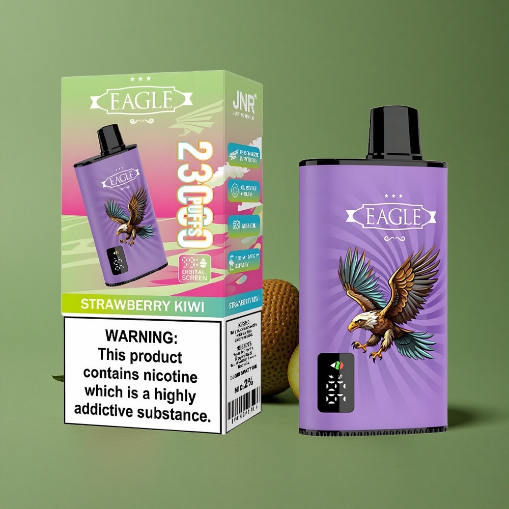 Jordbær Kiwi JNR EAGLE Smart 23000 Pust 25ml e-Væske Kapacitet 750mAh Batteri Kapacitet Denmark vape