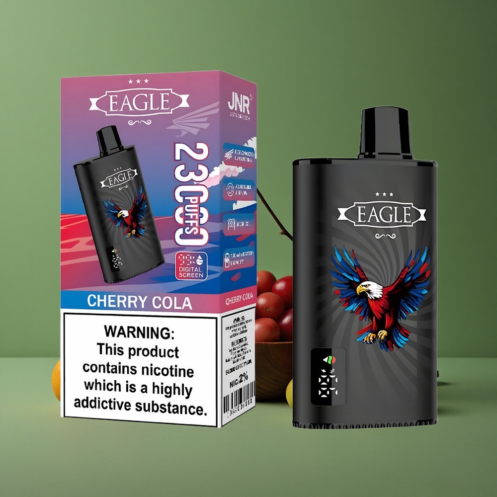 Kirsebær Cola JNR EAGLE Smart 23000 Pust Digital Skærm 25ml e-Liquid Kapacitet Denmark vape