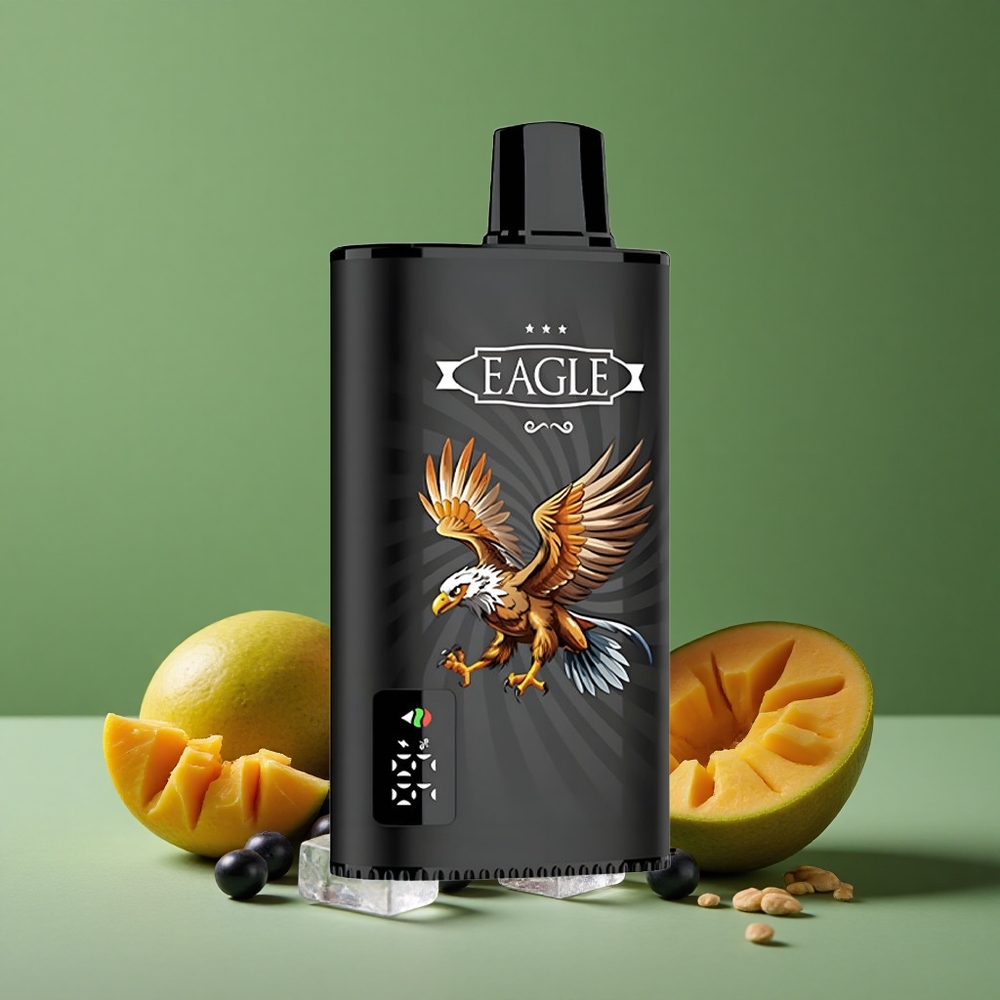 Solbær Mango Is JNR EAGLE Smart 23000 Pust Digital Skærm 1.0ohm Mesh Coil Denmark vape