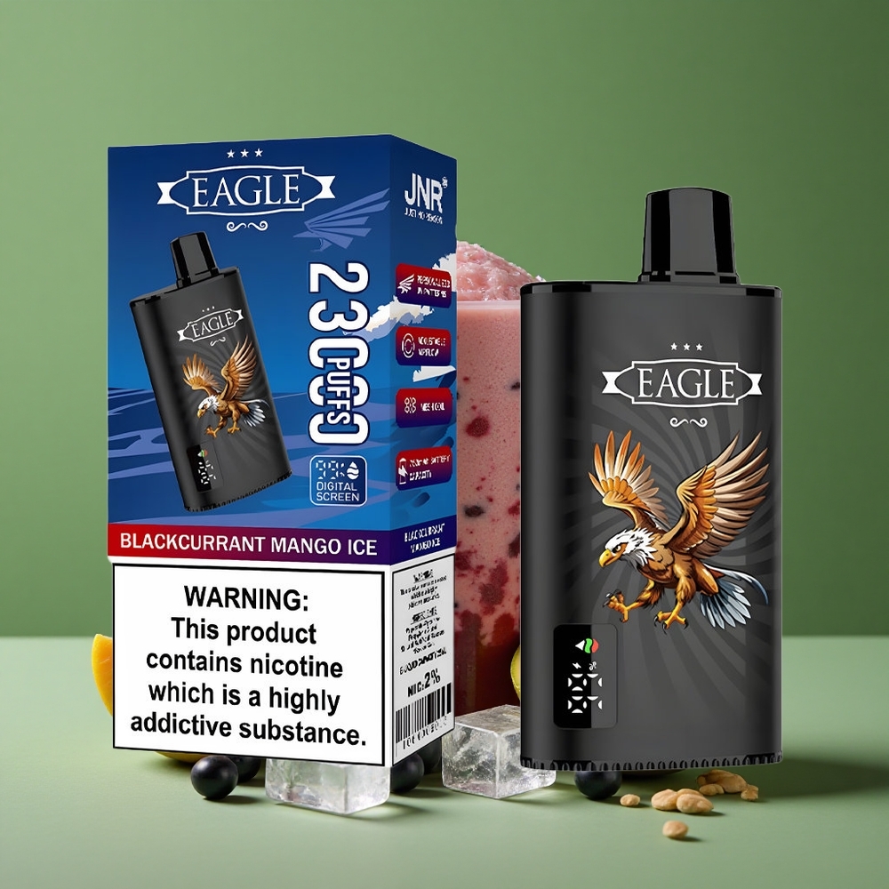 Solbær Mango Is JNR EAGLE Smart 23000 Pust Digital Skærm 1.0ohm Mesh Coil Denmark vape