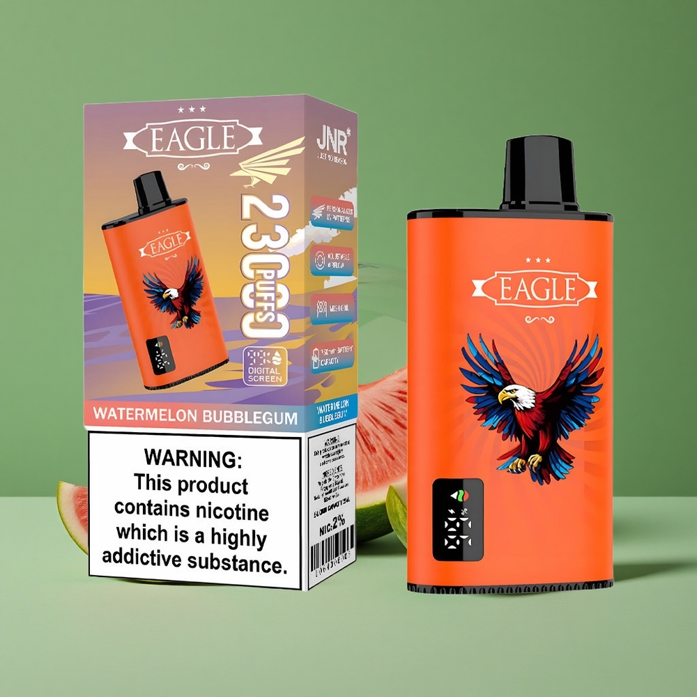 Vandmelon Bubblegum JNR EAGLE Smart 23000 Pust 25ml e-Liqvid Kapacitet 750mAh Batteri Kapacitet Denmark vape