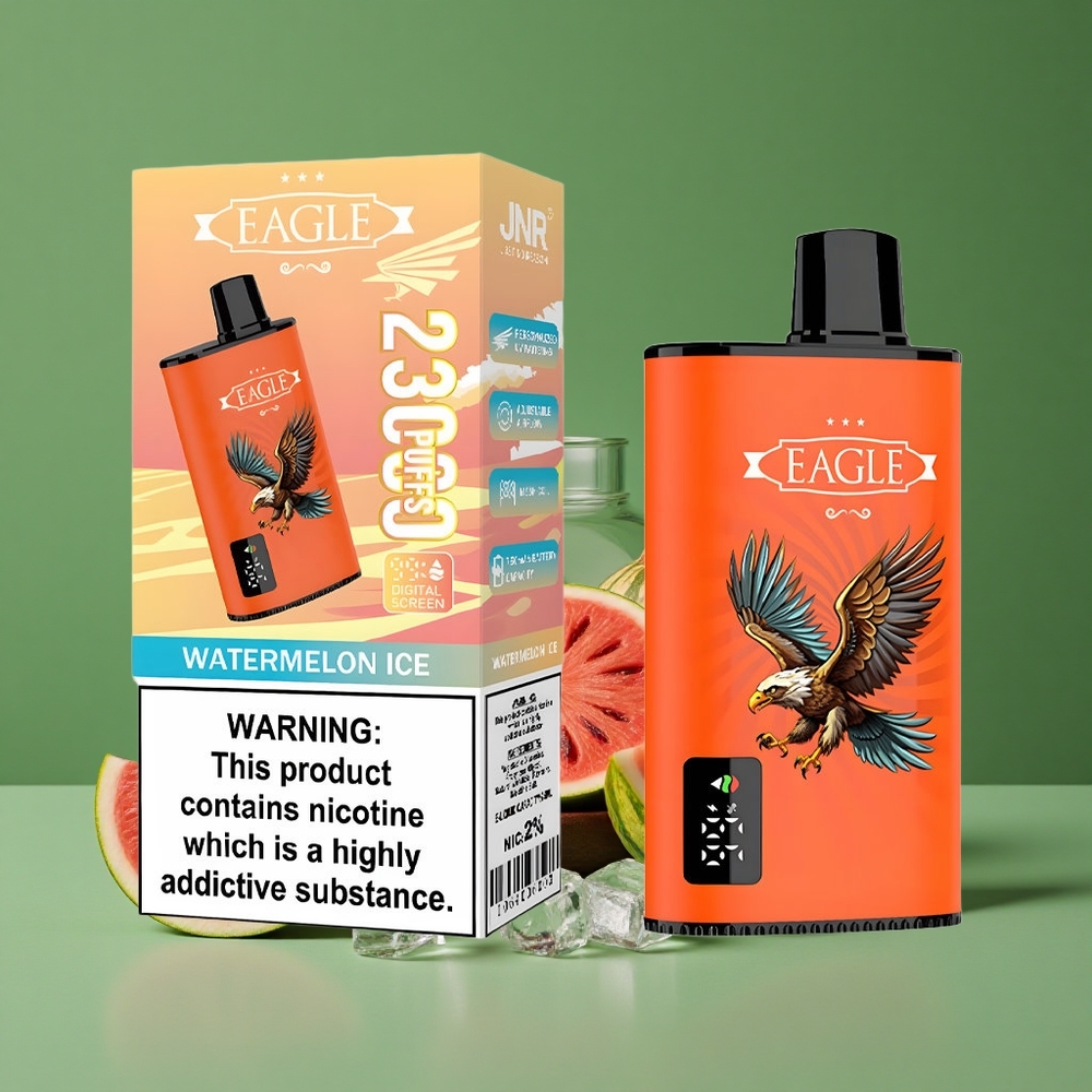Vandmelon Is JNR EAGLE Smart 23000 Pust Digital Skærm 25ml e-Væske Kapacitet Denmark vape