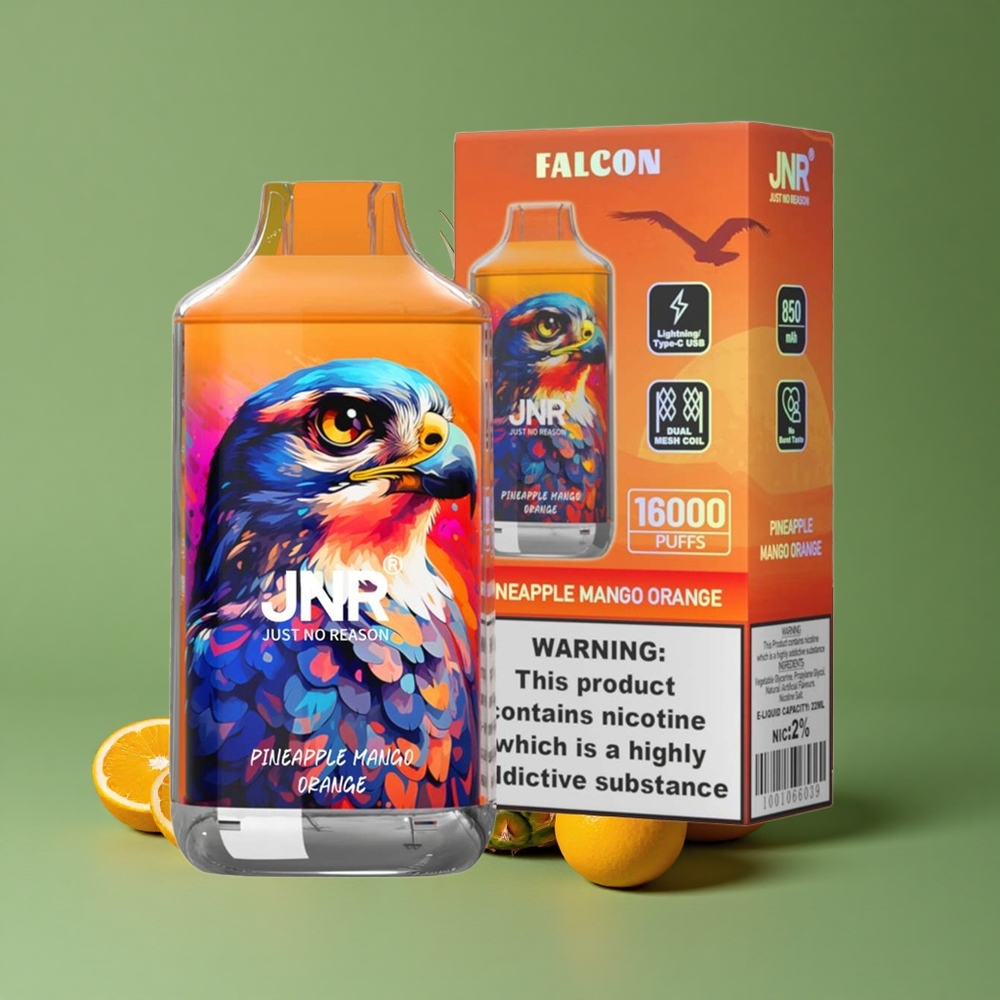 Ananas Mango Appelsin JNR Falcon 16000 Pust 850 mAh 22ml Denmark vape