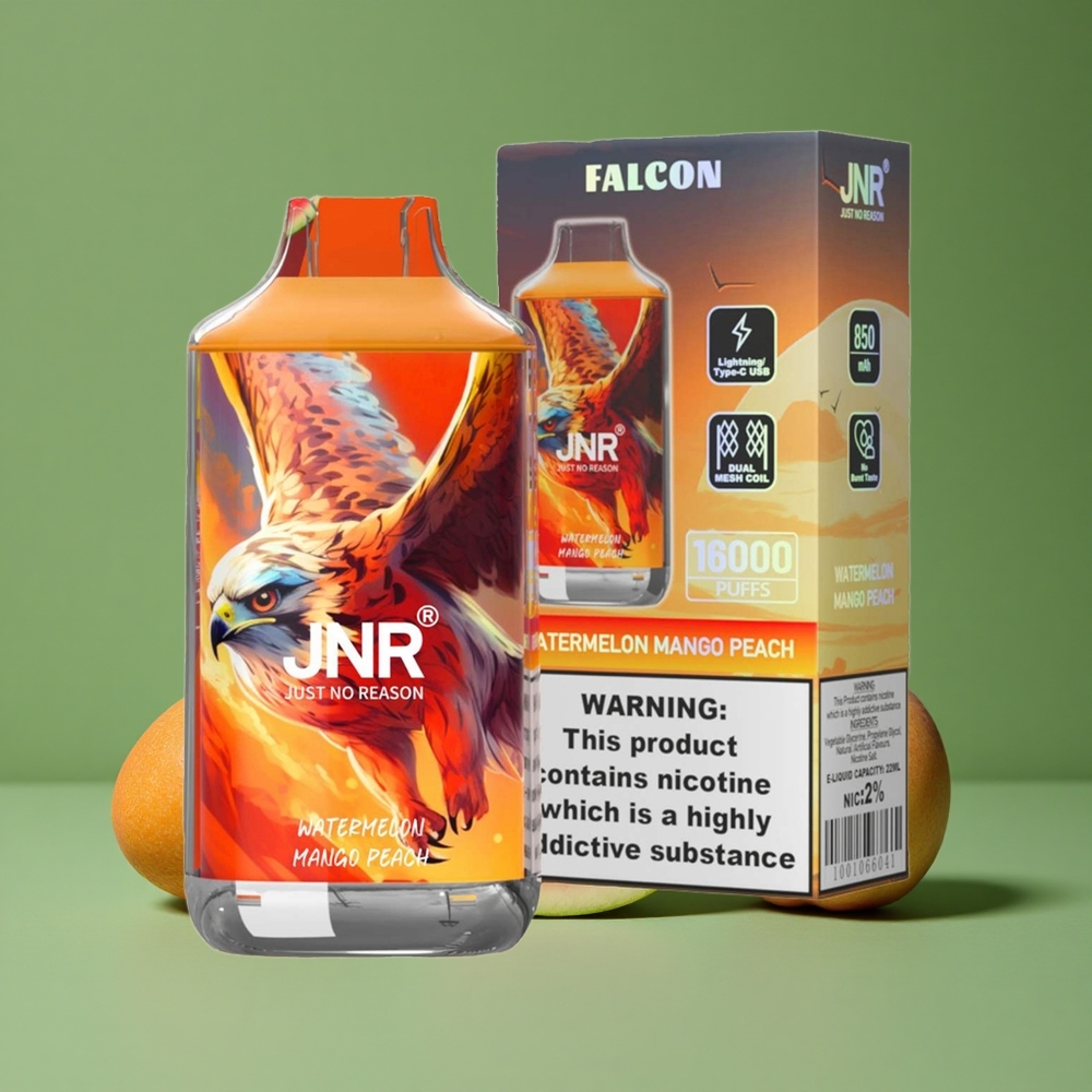 Vandmelon Mango Fersken JNR Falcon 16000 Pust 850 mAh Smart LED Display Denmark vape
