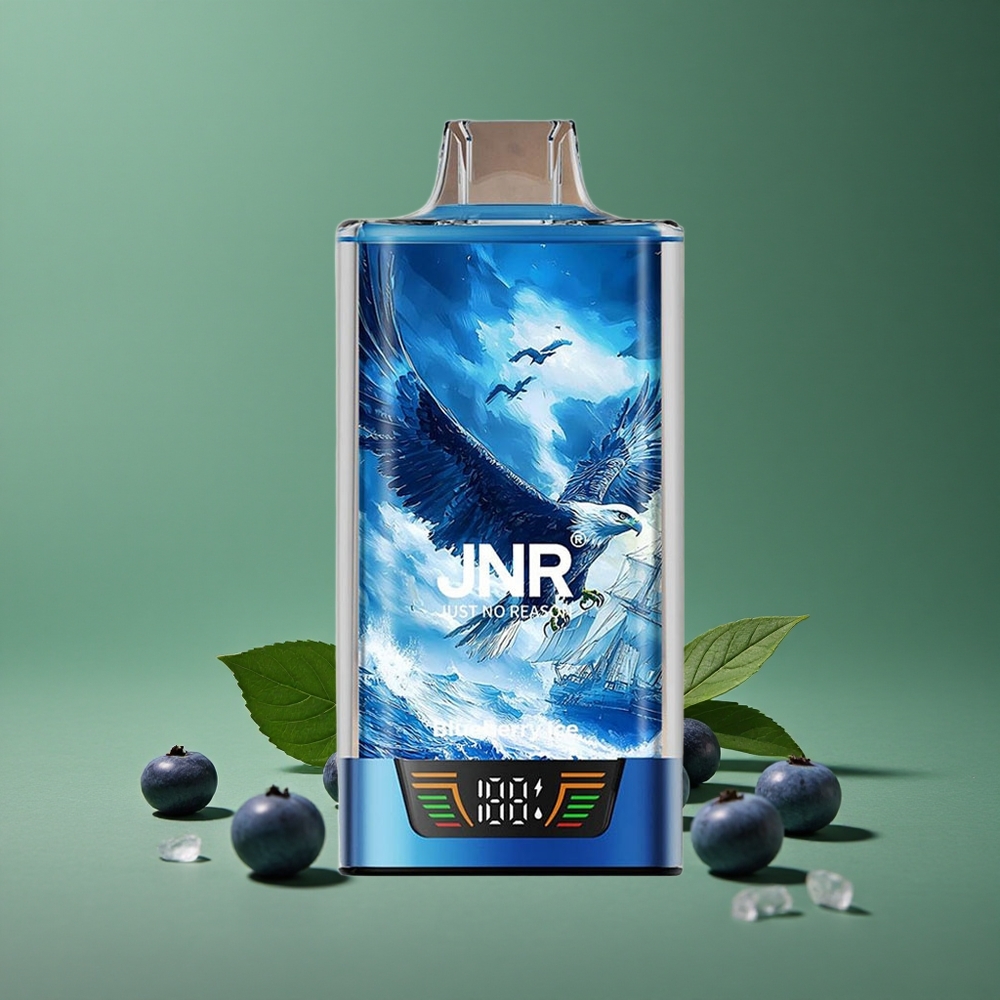 Blåbær Is JNR Falcon Pro 28000 950mAh Batteri 30ml Forfyldt Kapacitet Denmark vape