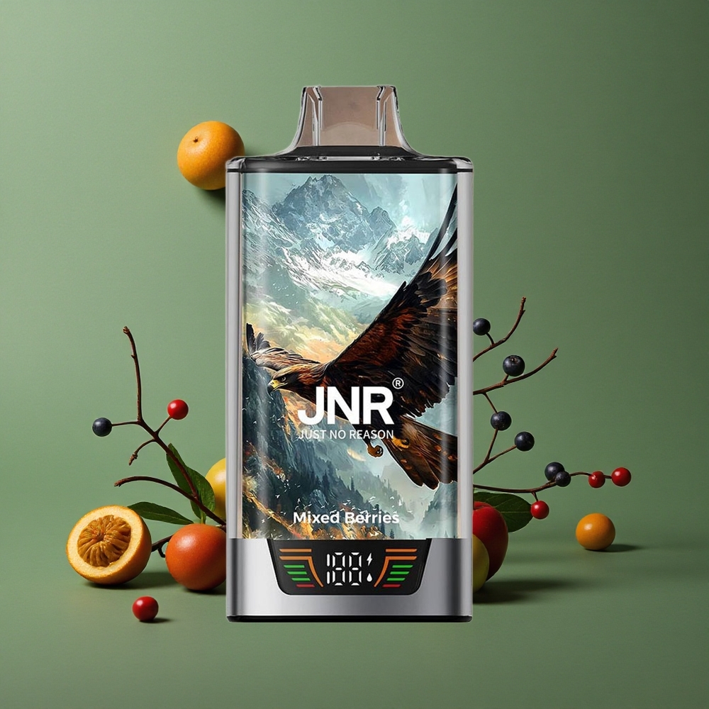 Blandede Bær JNR Falcon Pro 28000 Pust 30ml Forfyldt Kapacitet USB Type-C Opladning Denmark vape