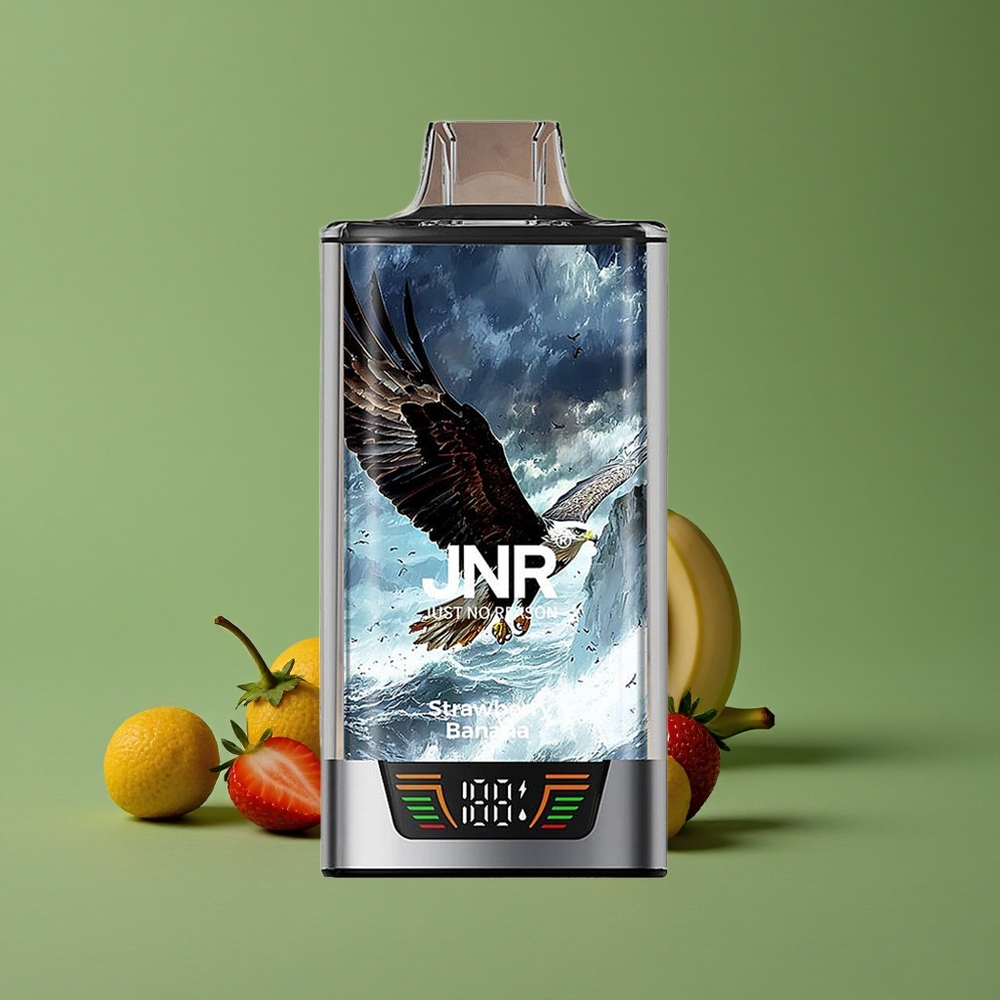Jordbær Banan JNR Falcon Pro 28000 Pust 30ml Forfyldt Kapacitet 5% Nikotinstyrke Denmark vape