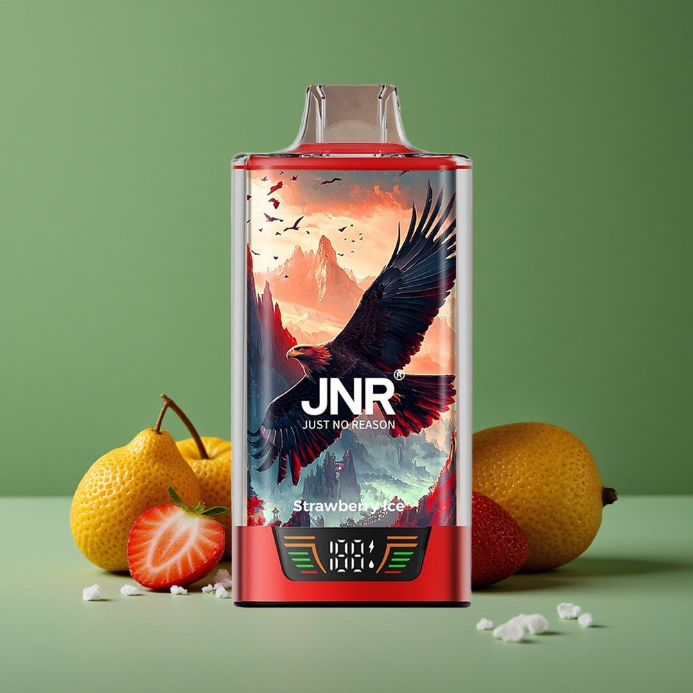 Jordbær Is JNR Falcon Pro 28000 28000 Pust 30ml Forfyldt Kapacitet Smart Display Denmark vape