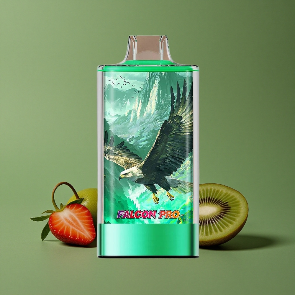 Jordbær Kiwi JNR Falcon Pro 28000 Pust 30ml Forfyldt Kapacitet USB Type-C Denmark vape