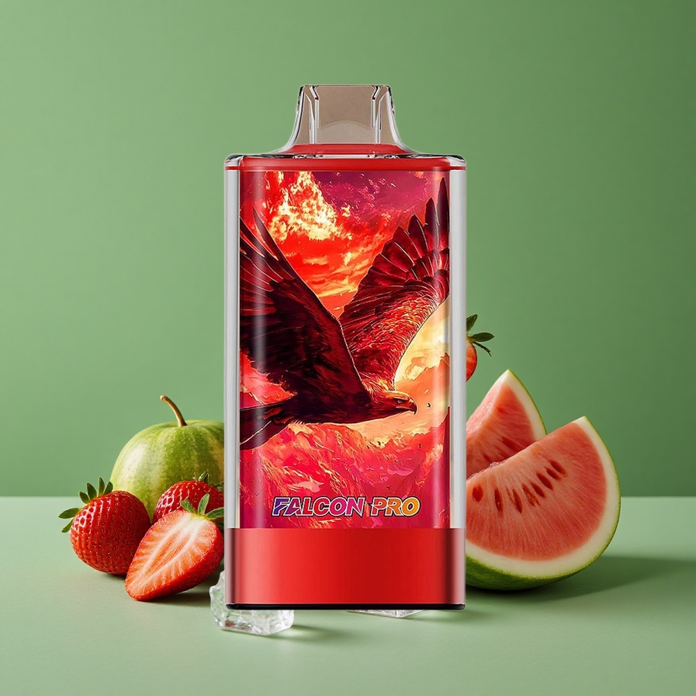 Jordbær Vandmelon Is JNR Falcon Pro 28000 Pust 30ml Forfyldt Kapacitet 950mAh Batteri Denmark vape