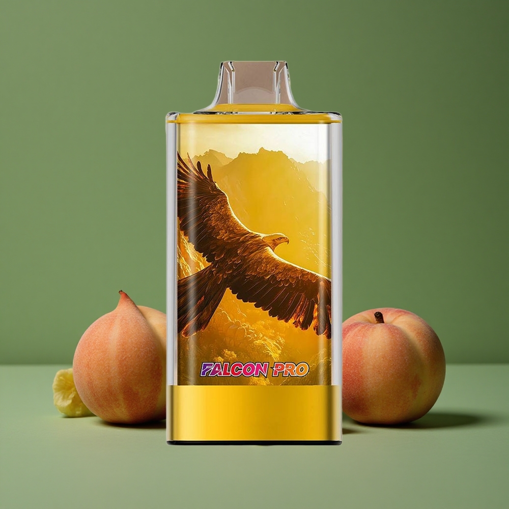 Juicy Peaches (saftige ferskner) JNR Falcon Pro 28000 Pust 30ml forudfyldt kapacitet 950mAh batterikapacitet Denmark vape