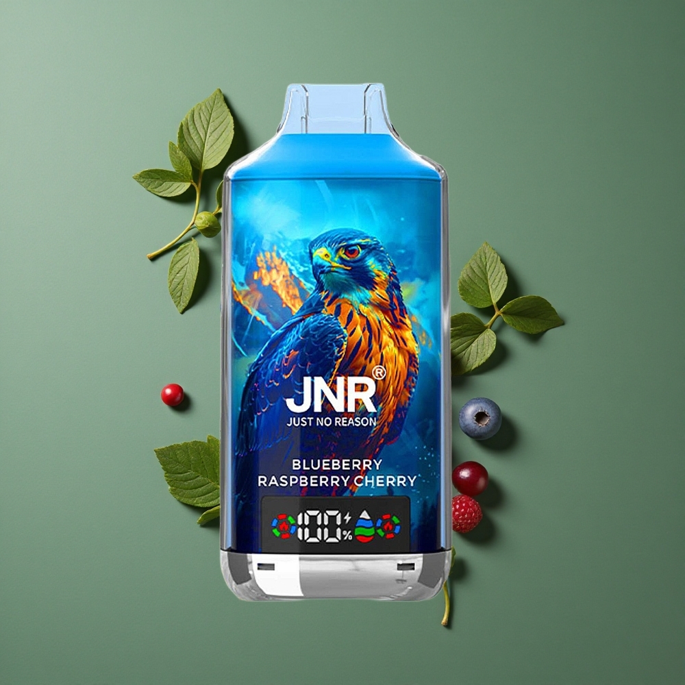 Blåbær Hindbær Kirsebær JNR Falcon X 18000 Pust 750mAh 24ml Denmark vape