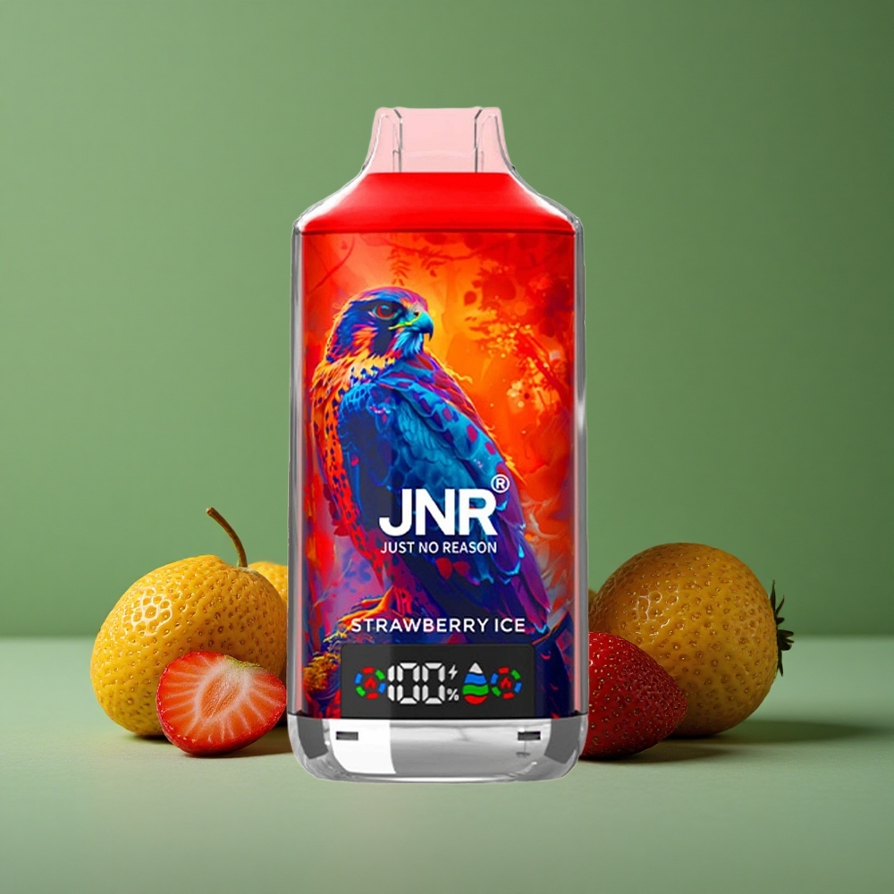 Jordbær is JNR Falcon X 18000 Pust 750mAh 24ml Denmark vape