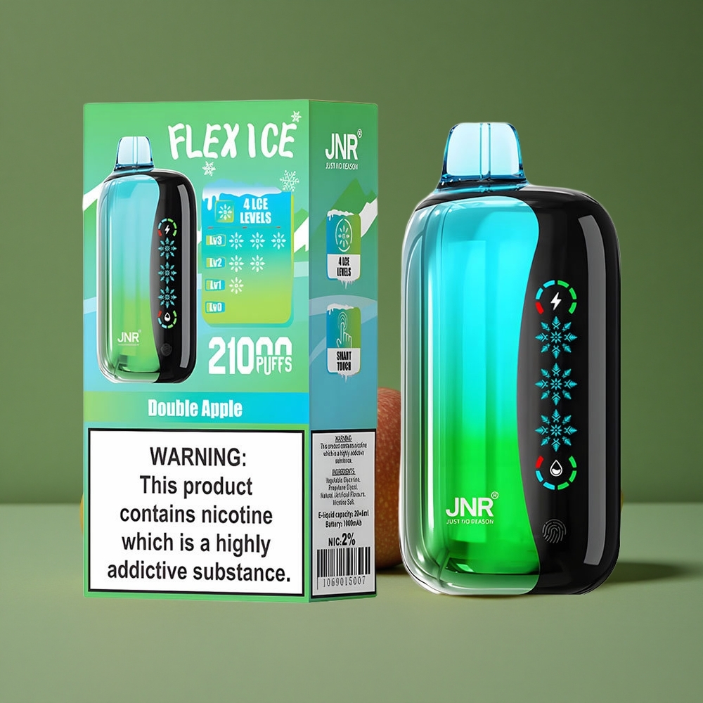 Dobbelt Æble JNR Flex Ice 21000 Pust Tilpasselig Luftstrøm Denmark vape
