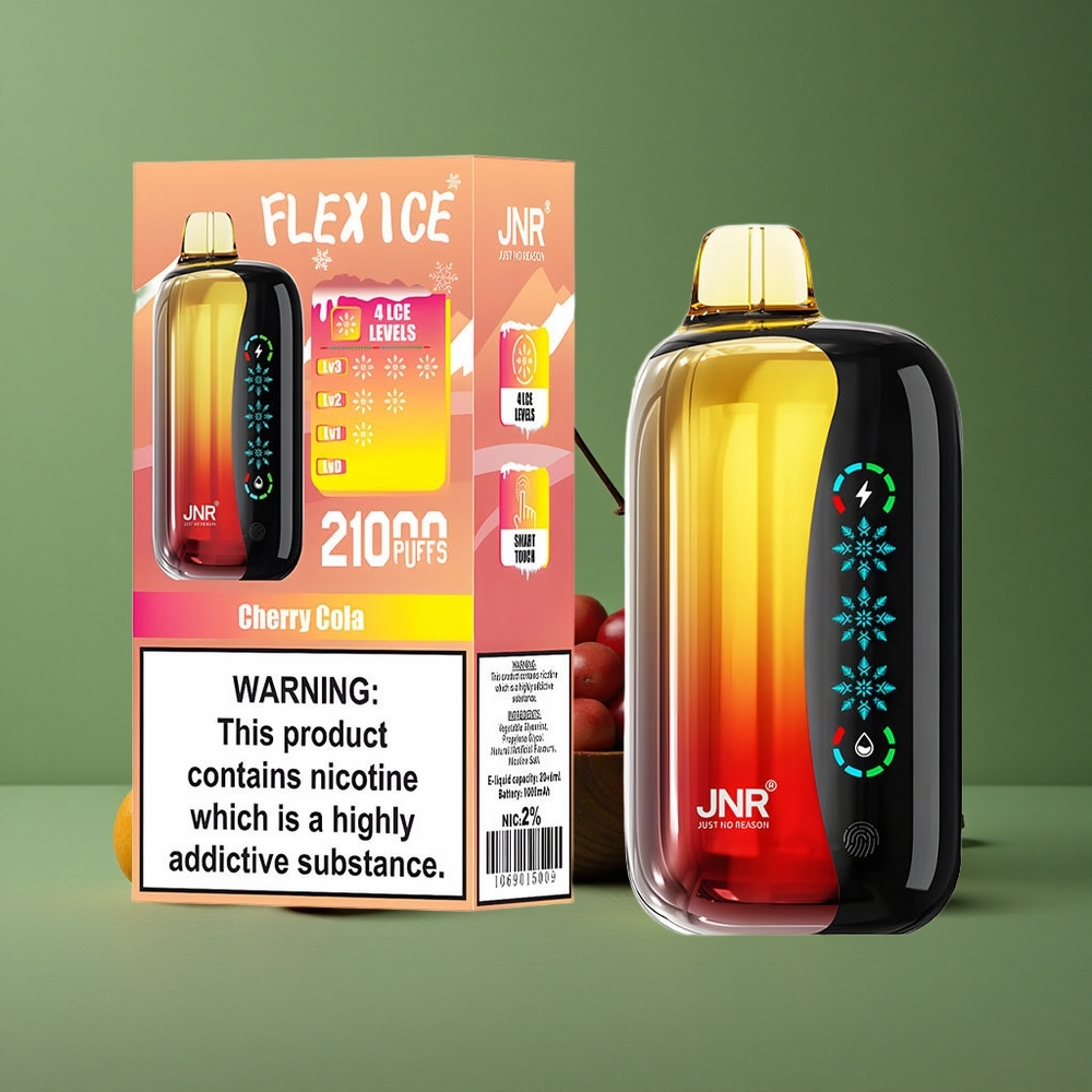Kirsebær Cola JNR Flex Ice Ca. 21000 Pust Tilpasselig Luftstrøm Denmark vape