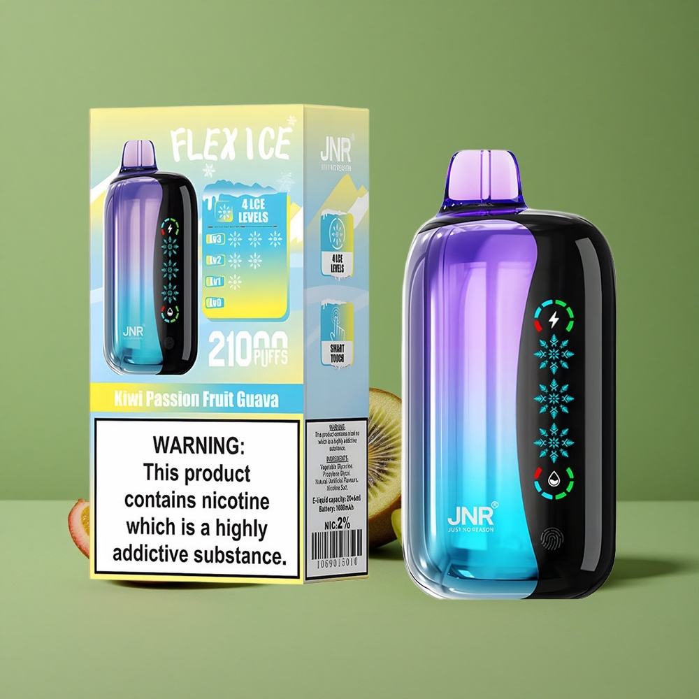 Kiwi Passionsfrugt Guava JNR Flex Ice Ca. 21000 Pust Tilpasning af Luftstrøm Denmark vape