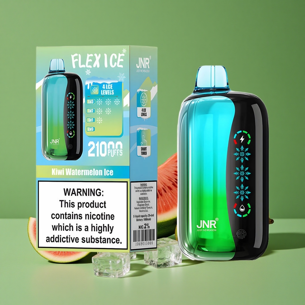 Kiwi Vandmelon Is JNR Flex Ice Ca. 21000 Pust Tilpasselig Luftgennemstrømning Denmark vape