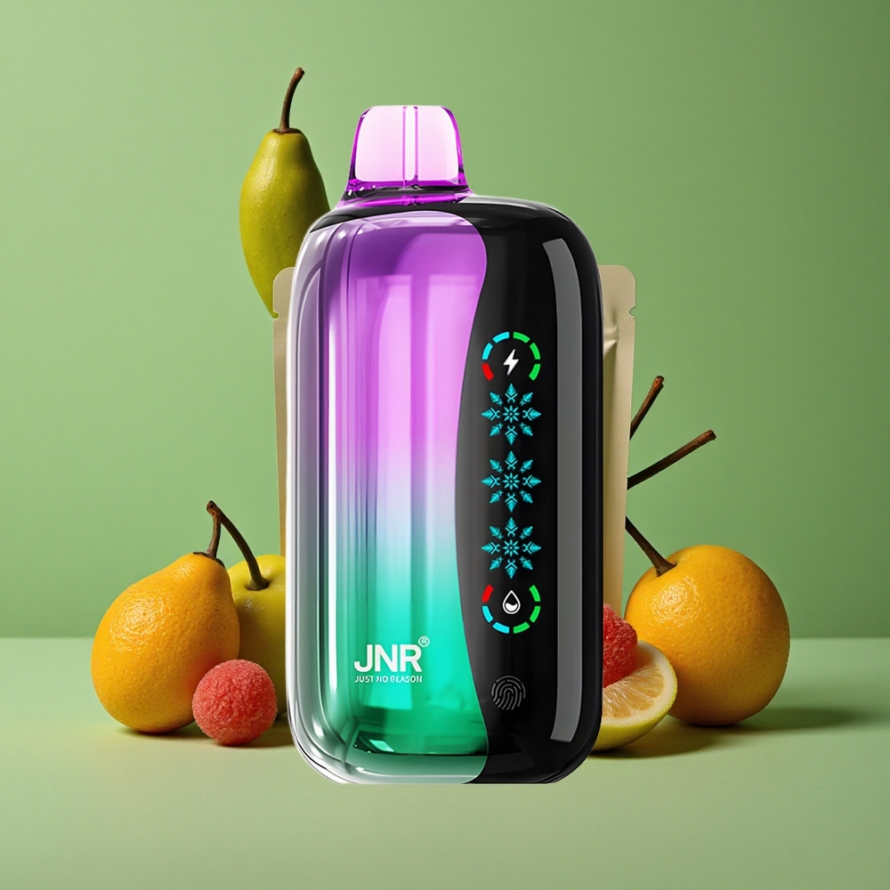 Suret kirsebær gummies JNR Flex Ice 21000 Pust Justerbar is 26ml e-væske Denmark vape